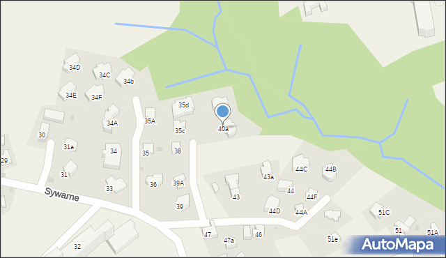 Kościelisko, Sywarne, 40a, mapa Kościelisko