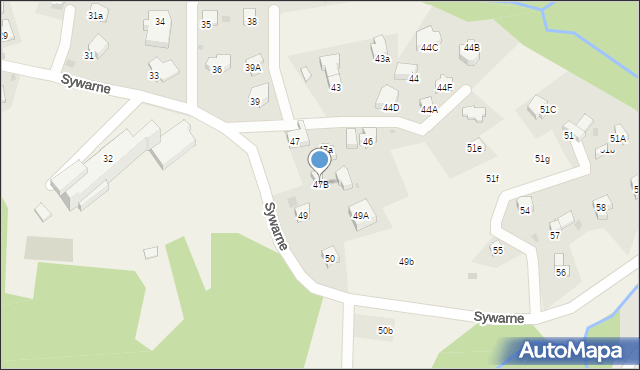 Kościelisko, Sywarne, 47B, mapa Kościelisko