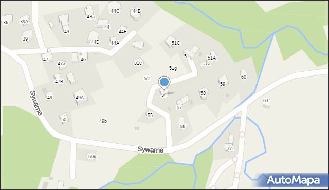 Kościelisko, Sywarne, 54, mapa Kościelisko