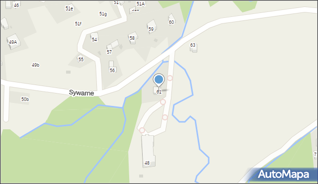 Kościelisko, Sywarne, 61, mapa Kościelisko