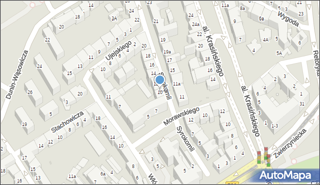 Kraków, Syrokomli Władysława, 10, mapa Krakowa
