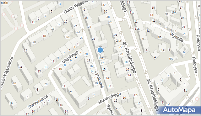 Kraków, Syrokomli Władysława, 19a, mapa Krakowa