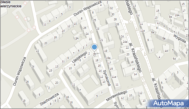 Kraków, Syrokomli Władysława, 20, mapa Krakowa
