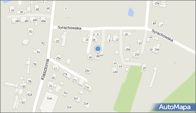 Kraków, Syrachowska, 6A, mapa Krakowa