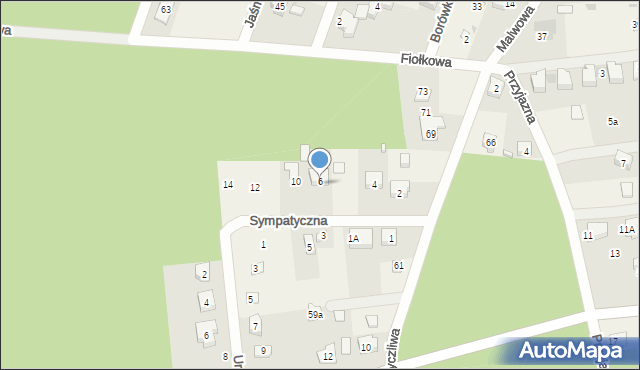 Krzywiec, Sympatyczna, 8, mapa Krzywiec