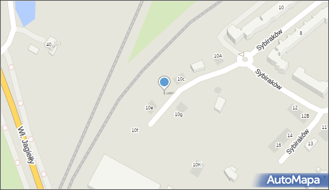 Kwidzyn, Sybiraków, 10d, mapa Kwidzyn