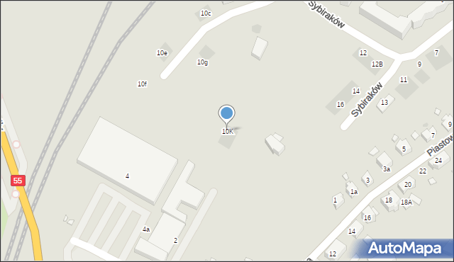 Kwidzyn, Sybiraków, 10K, mapa Kwidzyn