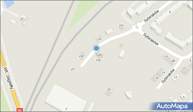 Kwidzyn, Sybiraków, 8D, mapa Kwidzyn
