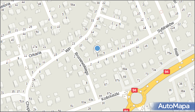 Łańcut, Sybiraków, 3, mapa Łańcut