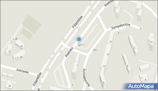 Lublin, Sympatyczna, 1a, mapa Lublina