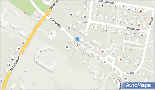 Międzybórz, Sycowska, 4, mapa Międzybórz