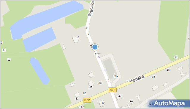 Nowa Dęba, Sygnałowa, 2, mapa Nowa Dęba