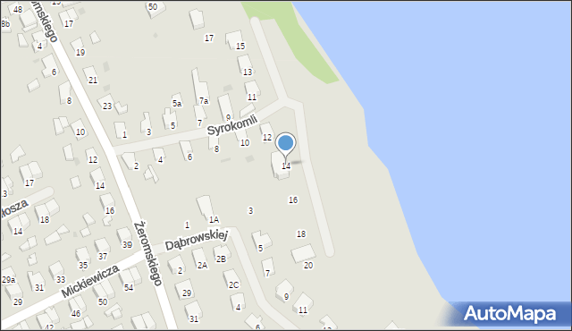 Olecko, Syrokomli, 14, mapa Olecko