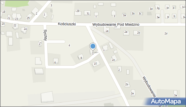 Osie, Sychty Bernarda, ks. dr., 1, mapa Osie