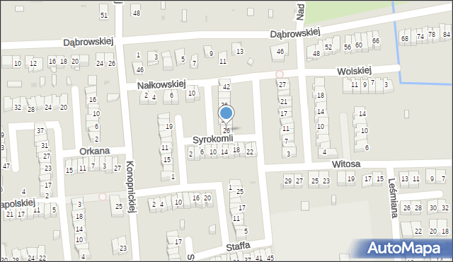 Ostrowiec Świętokrzyski, Syrokomli Władysława, 26, mapa Ostrowiec Świętokrzyski