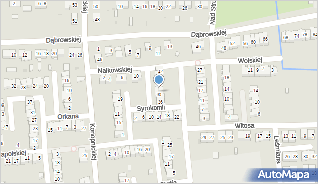 Ostrowiec Świętokrzyski, Syrokomli Władysława, 32, mapa Ostrowiec Świętokrzyski