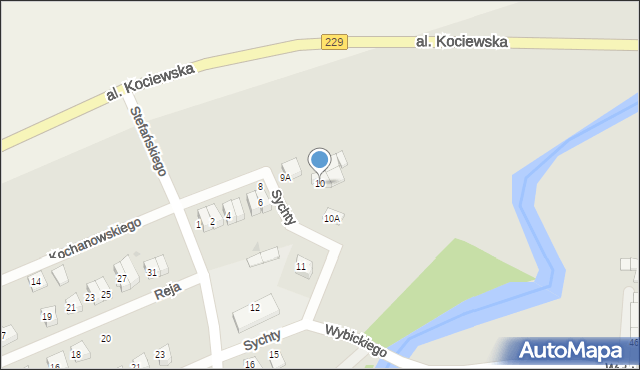 Pelplin, Sychty Bernarda, ks. dr., 10, mapa Pelplin