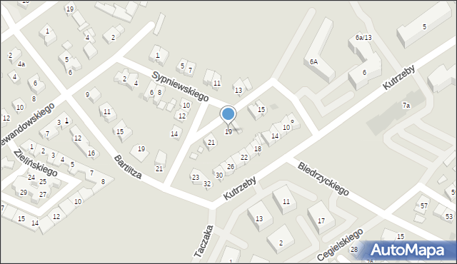 Pobiedziska, Sypniewskiego, por., 19, mapa Pobiedziska