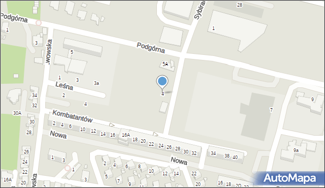 Prudnik, Sybiraków, 4, mapa Prudnik