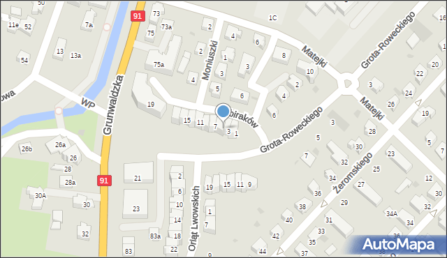 Pruszcz Gdański, Sybiraków, 5, mapa Pruszcz Gdański