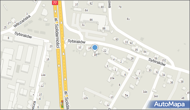 Przemyśl, Sybiraków, 18, mapa Przemyśla