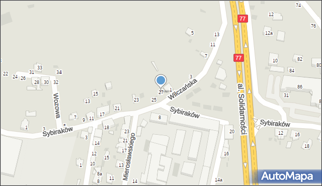 Przemyśl, Sybiraków, 27, mapa Przemyśla