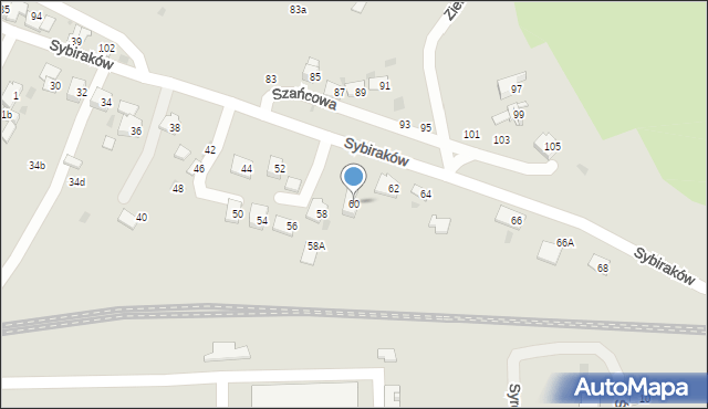 Przemyśl, Sybiraków, 60, mapa Przemyśla