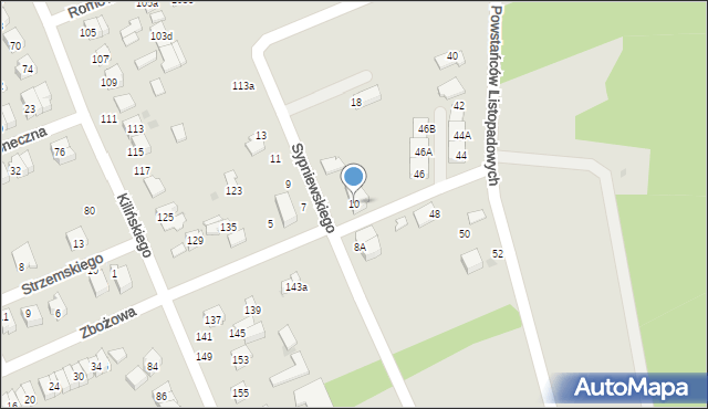 Puławy, Sypniewskiego Józefa, 10, mapa Puław