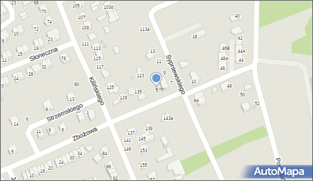 Puławy, Sypniewskiego Józefa, 5, mapa Puław