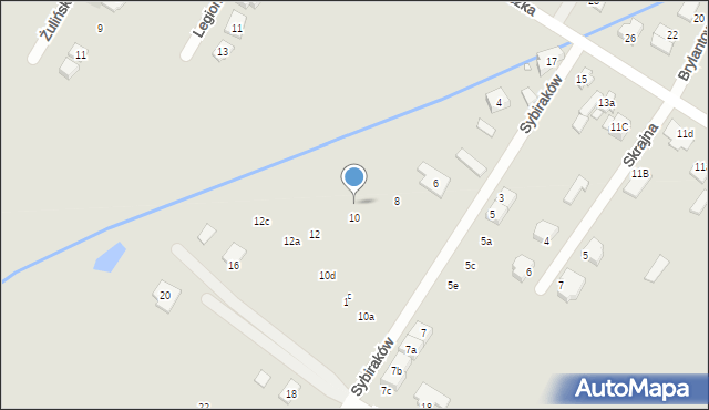 Radzymin, Sybiraków, 8j, mapa Radzymin