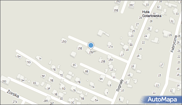 Rybnik, Sygnały, 15d, mapa Rybnika