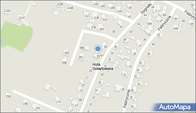 Rybnik, Sygnały, 33, mapa Rybnika