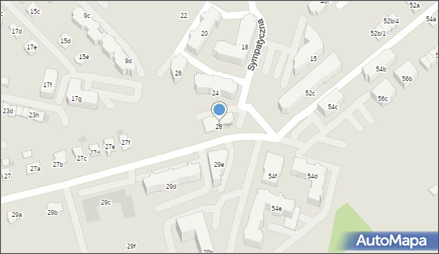 Rzeszów, Sympatyczna, 28, mapa Rzeszów