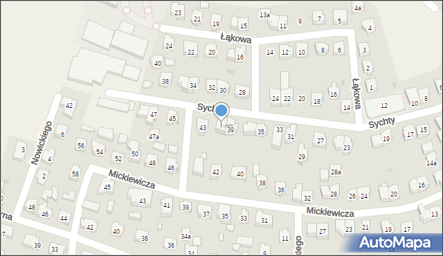 Sierakowice, Sychty Bernarda, ks. dr., 41, mapa Sierakowice