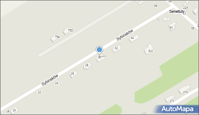 Skierniewice, Sybiraków, 30, mapa Skierniewic