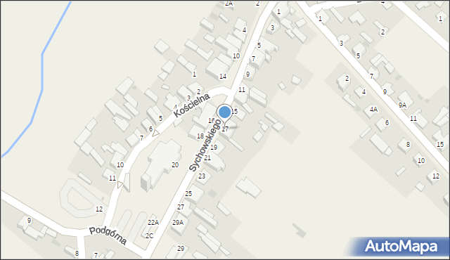 Śliwice, Sychowskiego Stanisława, ks. dr., 17, mapa Śliwice