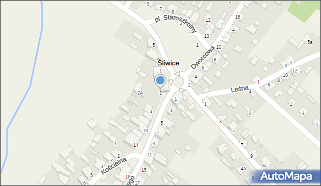 Śliwice, Sychowskiego Stanisława, ks. dr., 2, mapa Śliwice