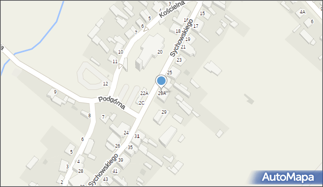 Śliwice, Sychowskiego Stanisława, ks. dr., 29A, mapa Śliwice