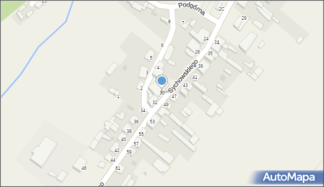 Śliwice, Sychowskiego Stanisława, ks. dr., 30, mapa Śliwice