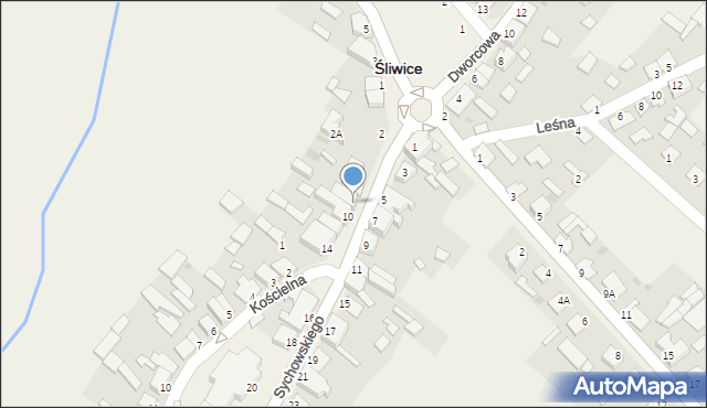 Śliwice, Sychowskiego Stanisława, ks. dr., 8, mapa Śliwice