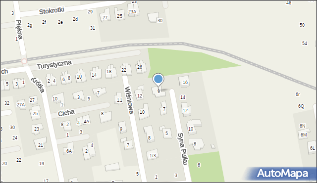 Stara Iwiczna, Syna Pułku, 9, mapa Stara Iwiczna