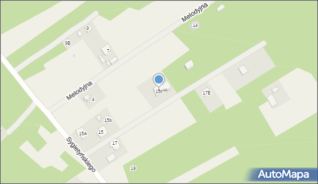 Stare Budy, Sygietyńskiego, 15c, mapa Stare Budy