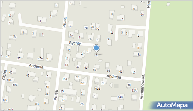 Starogard Gdański, Sychty Bernarda, ks. dr., 6, mapa Starogard Gdański