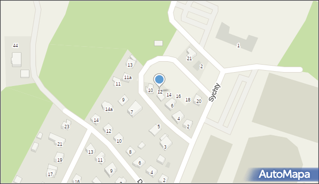 Stężyca, Sychty Bernarda, ks. dr., 12, mapa Stężyca