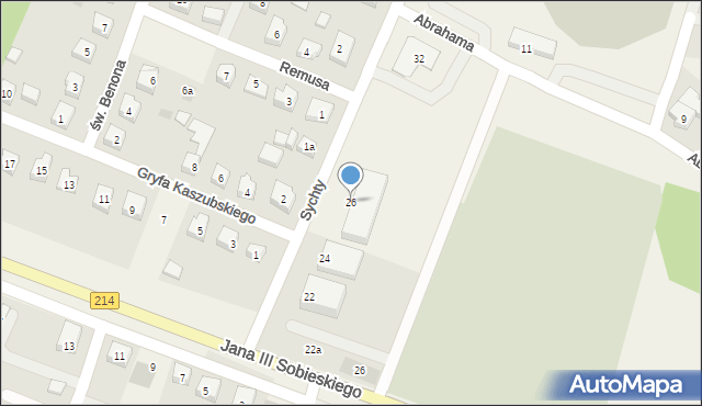 Stężyca, Sychty Bernarda, ks. dr., 26, mapa Stężyca