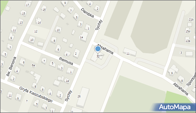 Stężyca, Sychty Bernarda, ks. dr., 32, mapa Stężyca