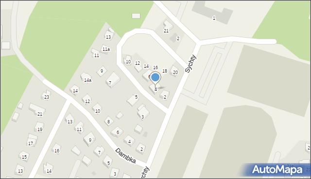 Stężyca, Sychty Bernarda, ks. dr., 4, mapa Stężyca