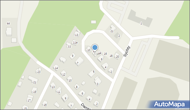 Stężyca, Sychty Bernarda, ks. dr., 8, mapa Stężyca