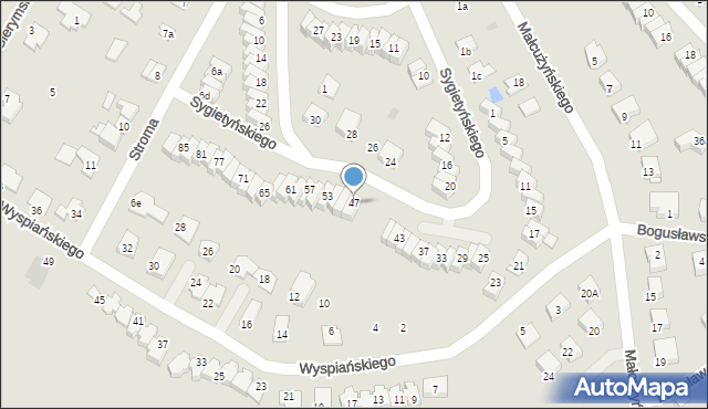 Świecie, Sygietyńskiego, 47, mapa Świecie