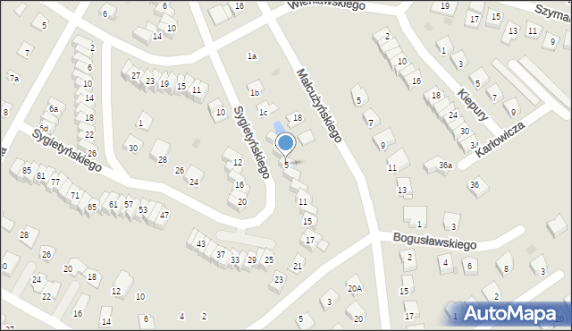 Świecie, Sygietyńskiego, 5, mapa Świecie
